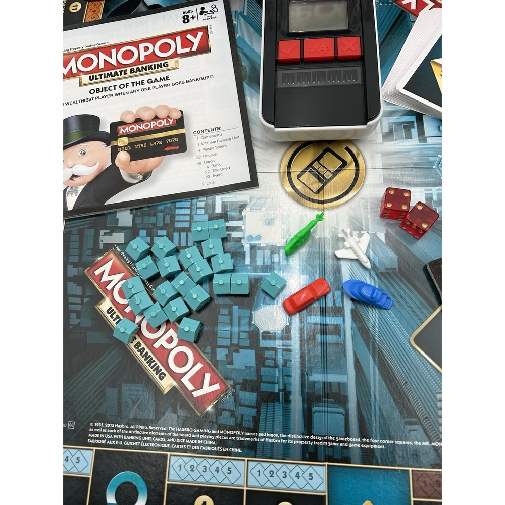 Monopoly Ultimate Banking Complete Unit Works Hasbro 2016 Electronic Finance - Picture 2 of 14